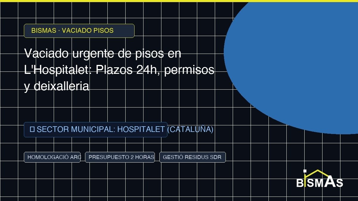 Equipo técnico de Bismas ejecutando el vaciado urgente de un piso en 24h con montamuebles por fachada en L'Hospitalet de Llobregat